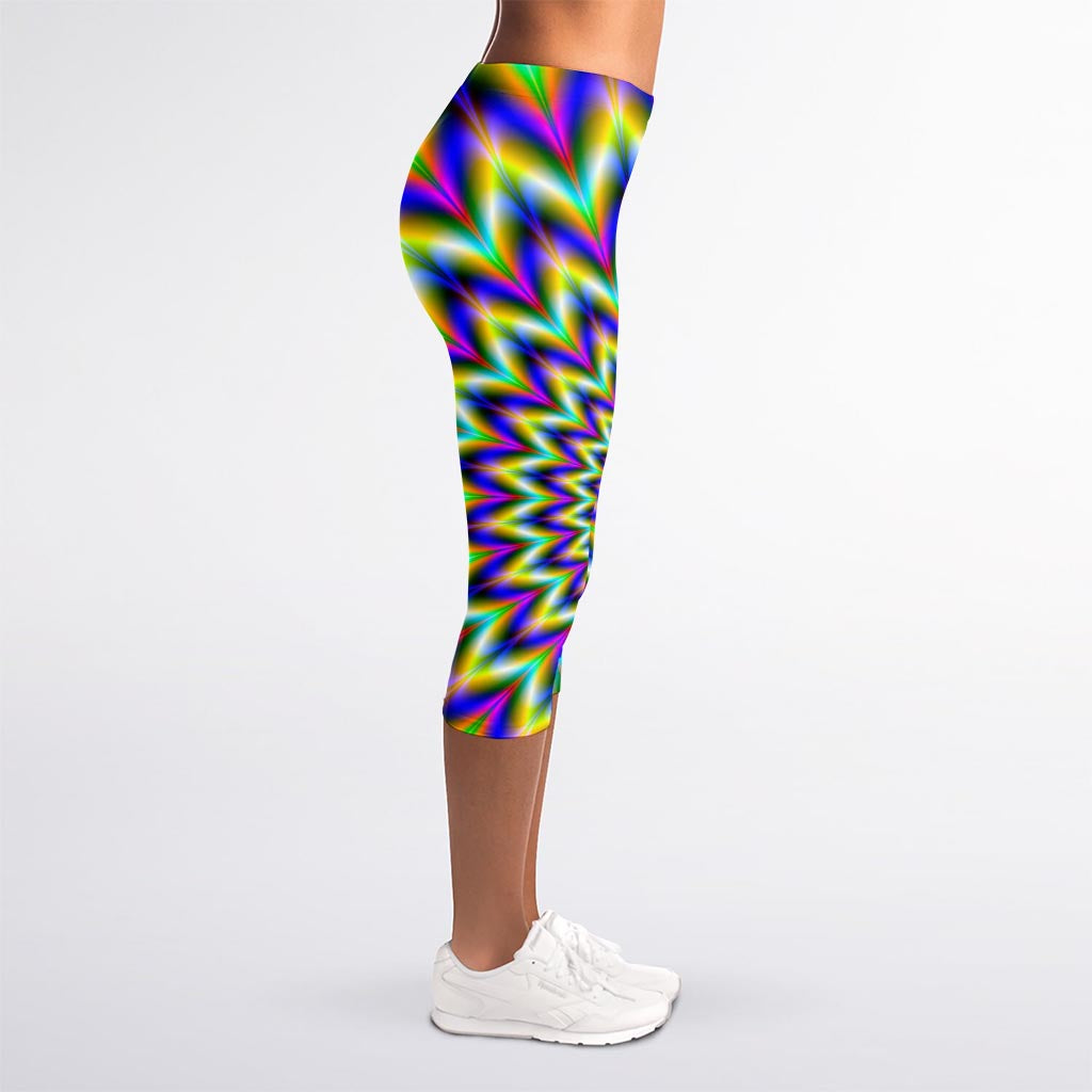 Twinkle Psychedelic Optical Illusion Women's Capri Leggings
