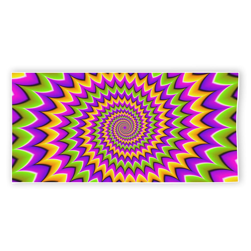 Twisted Colors Moving Optical Illusion Beach Towel