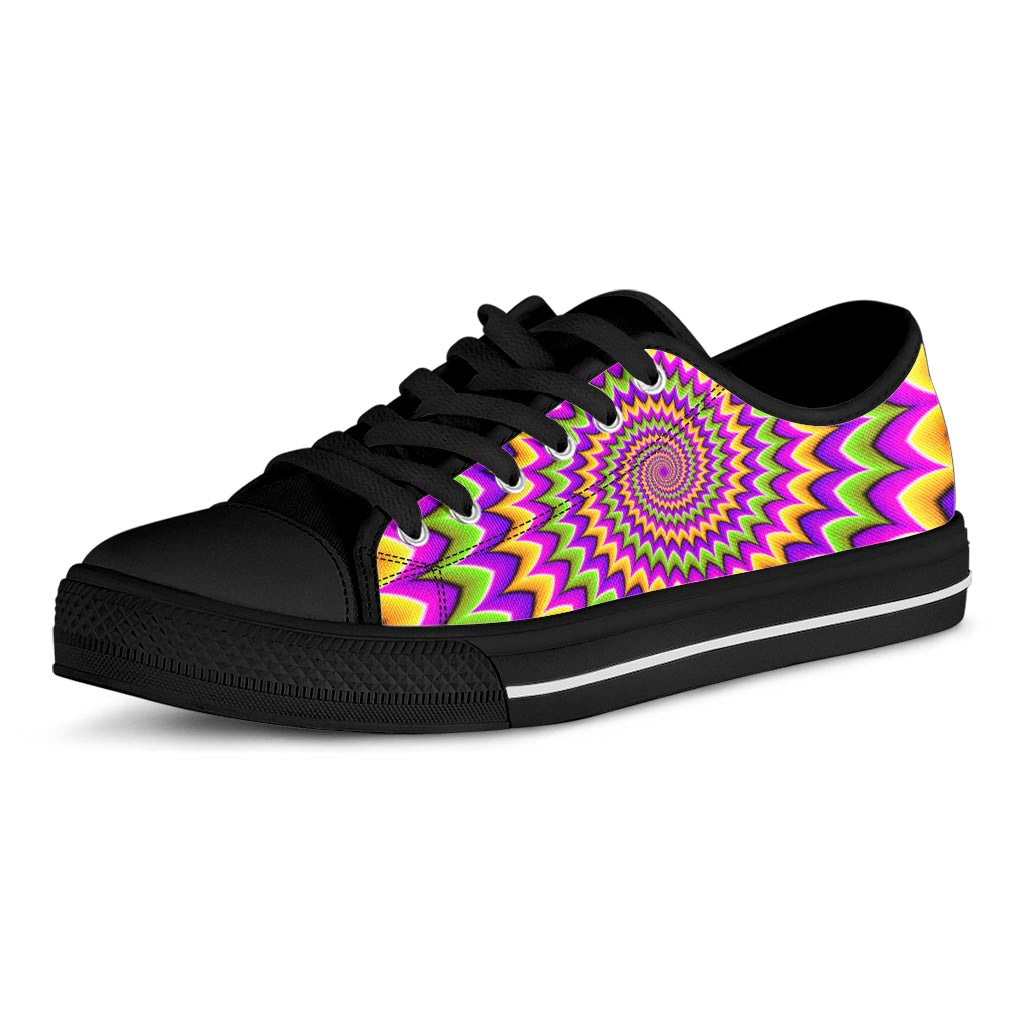 Twisted Colors Moving Optical Illusion Black Low Top Sneakers