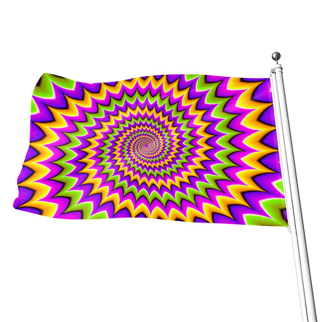 Twisted Colors Moving Optical Illusion Flag