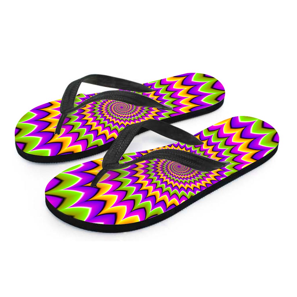 Twisted Colors Moving Optical Illusion Flip Flops
