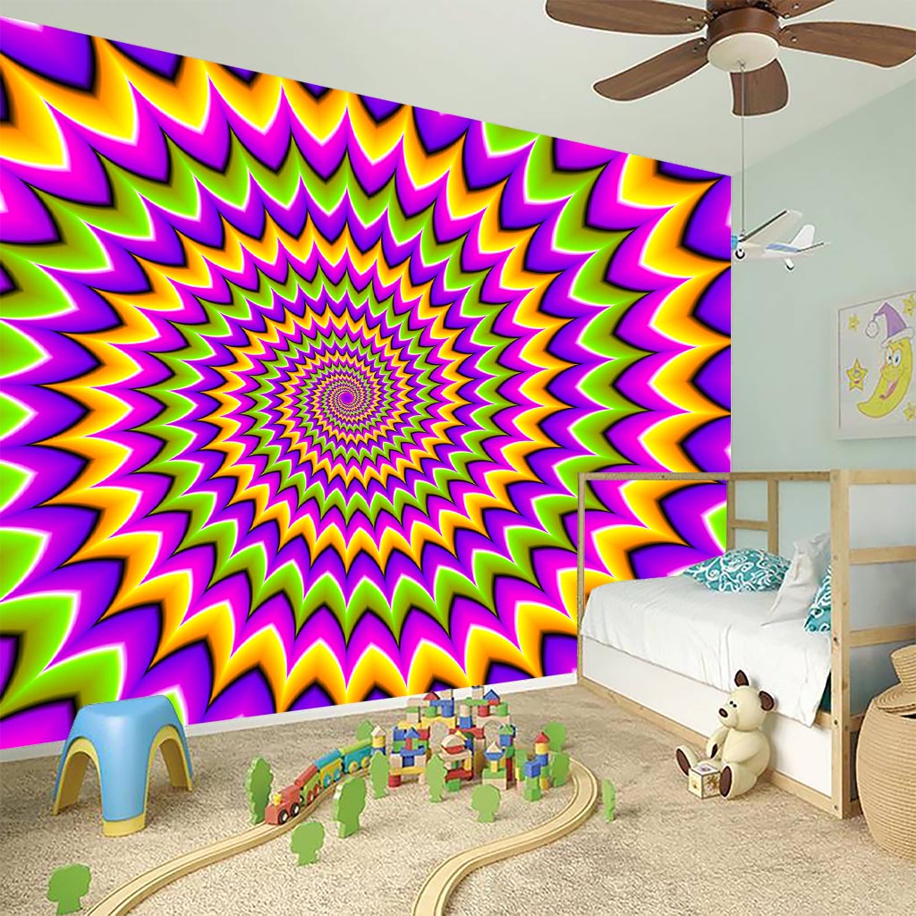 Twisted Colors Moving Optical Illusion Wall Sticker