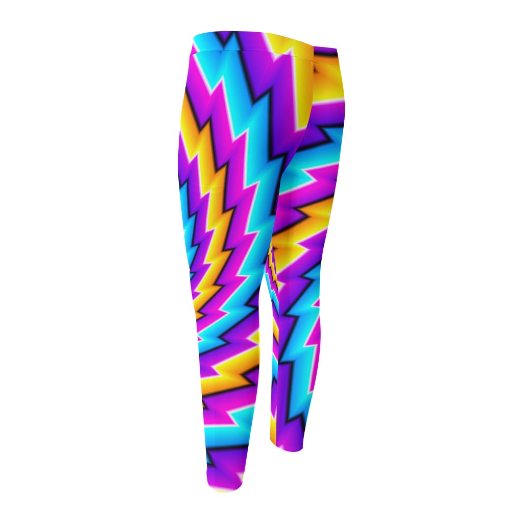 Twisted Spiral Moving Optical Illusion Men's Compression Pants