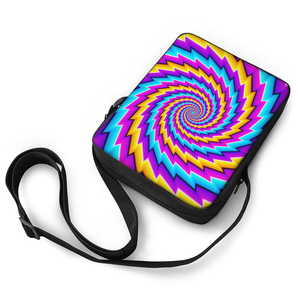 Twisted Spiral Moving Optical Illusion Rectangular Crossbody Bag