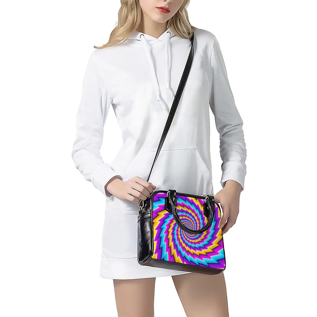 Twisted Spiral Moving Optical Illusion Shoulder Handbag