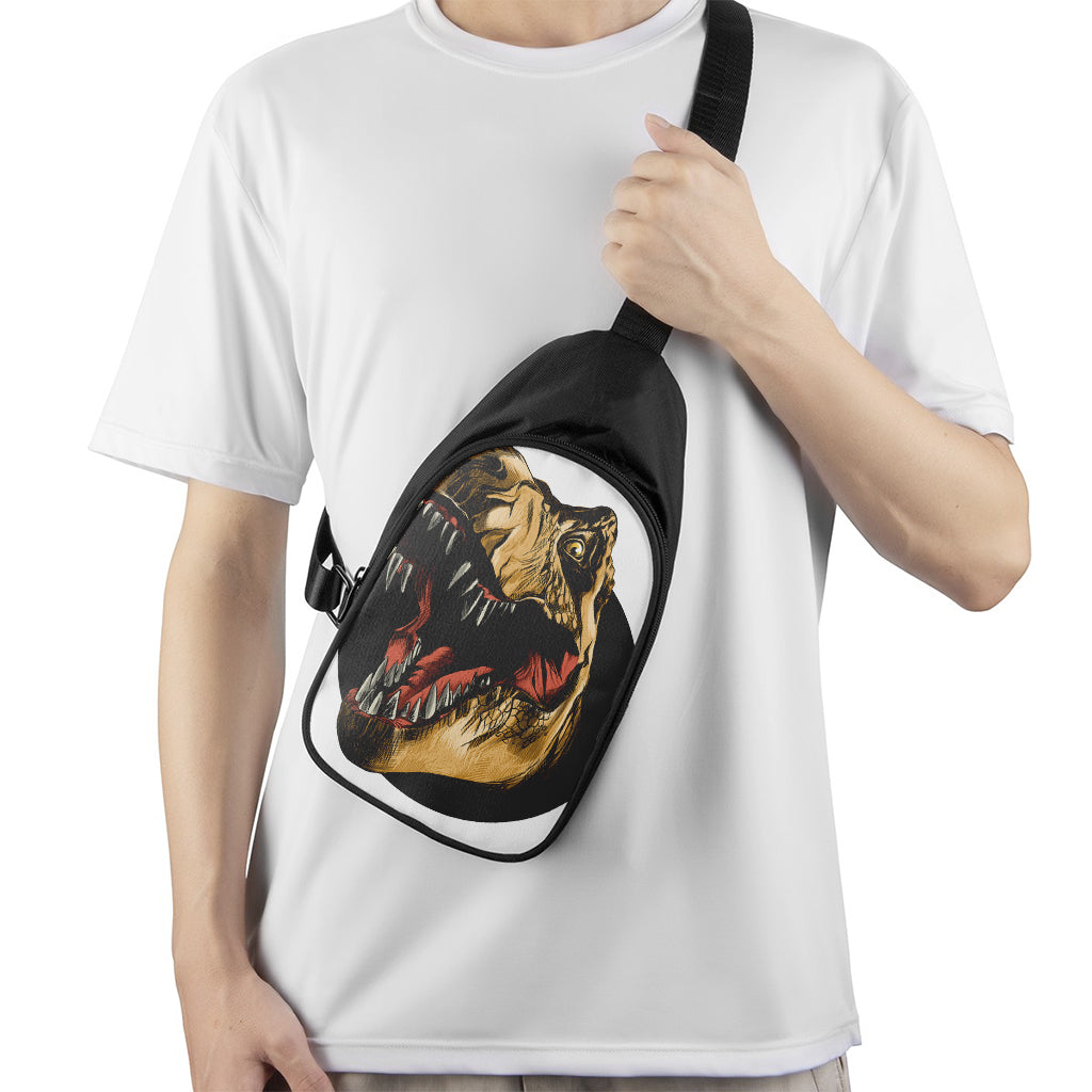 Tyrannosaurus Rex Head Print Chest Bag