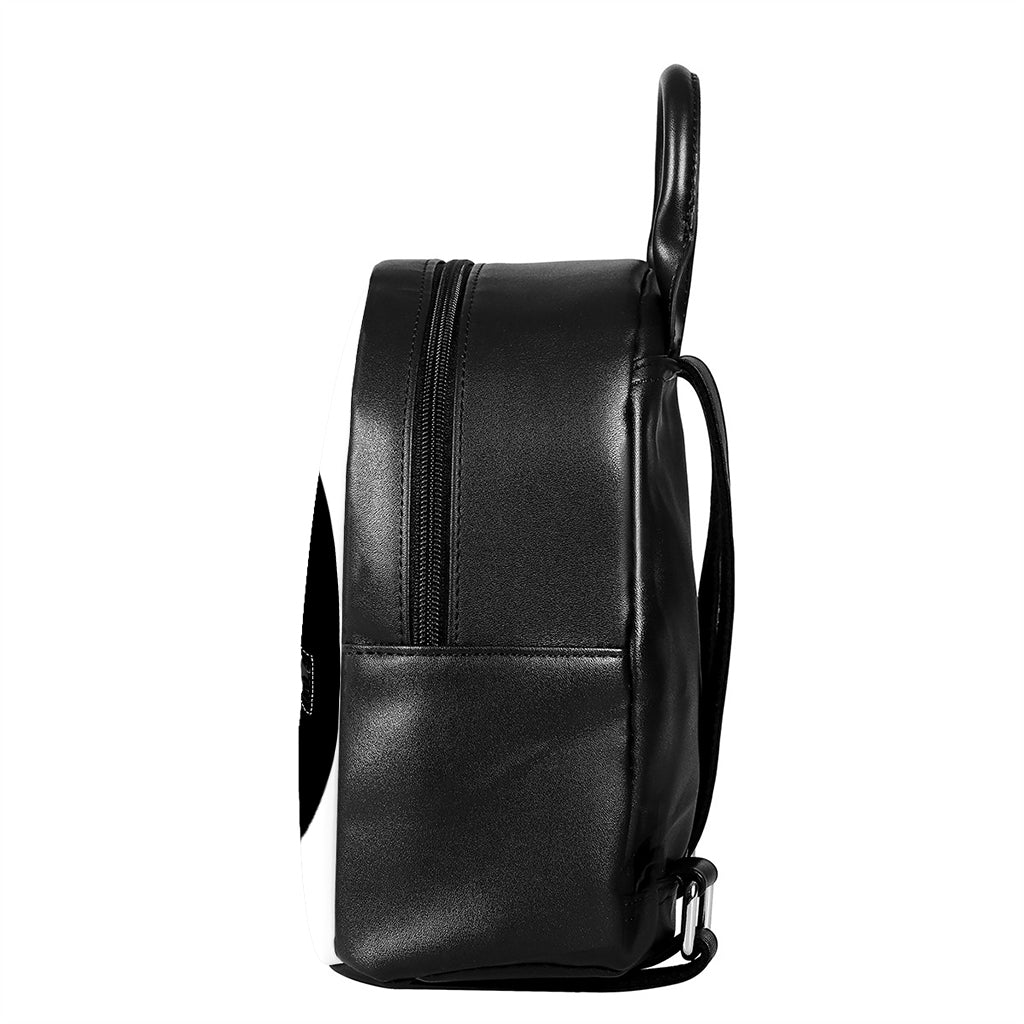 Tyrannosaurus Rex Head Print Leather Backpack