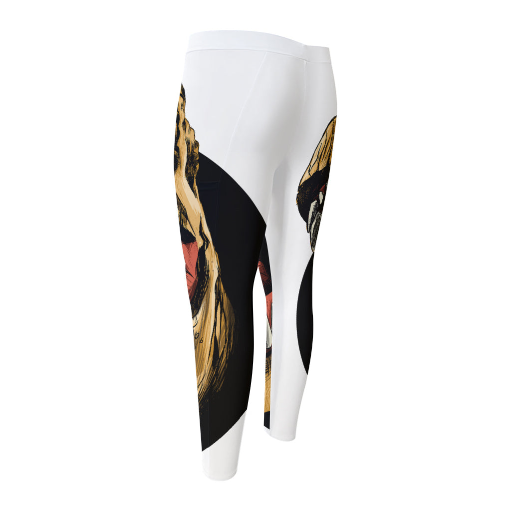 Tyrannosaurus Rex Head Print Men's Compression Pants