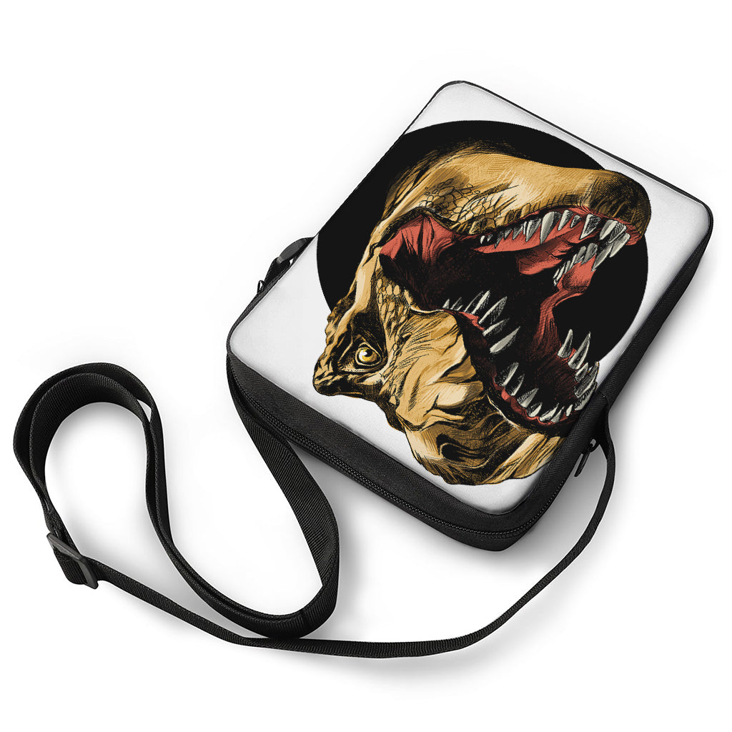 Tyrannosaurus Rex Head Print Rectangular Crossbody Bag
