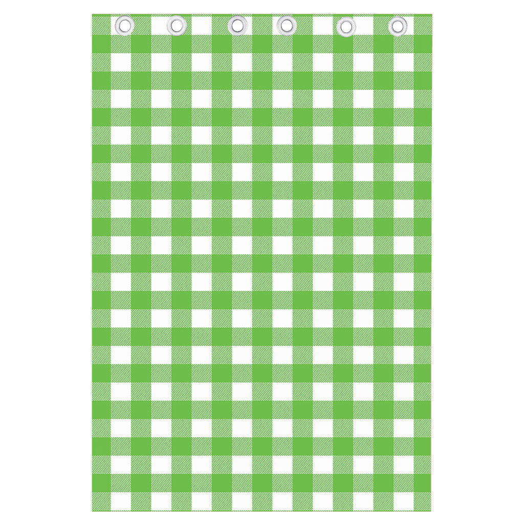 UFO Green And White Buffalo Check Print Curtain