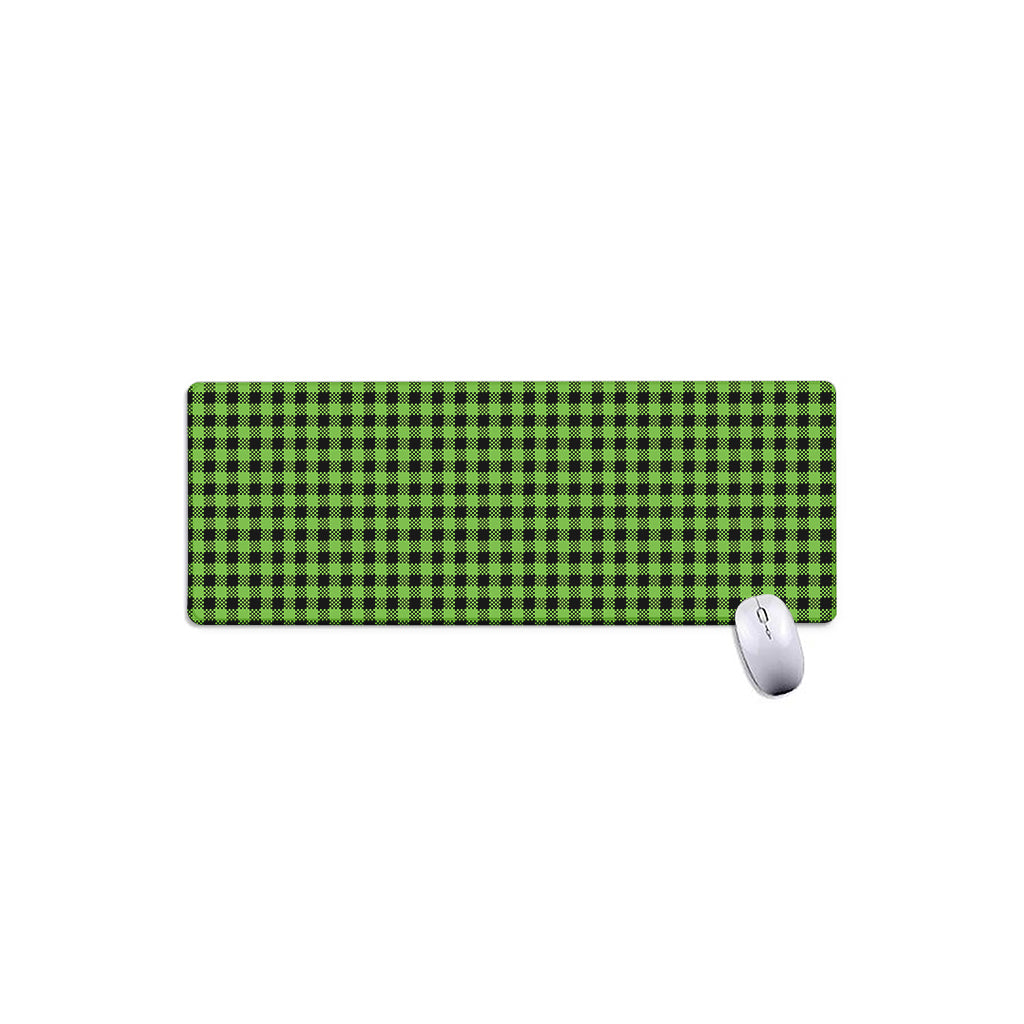 UFO Green Buffalo Plaid Print Extended Mouse Pad