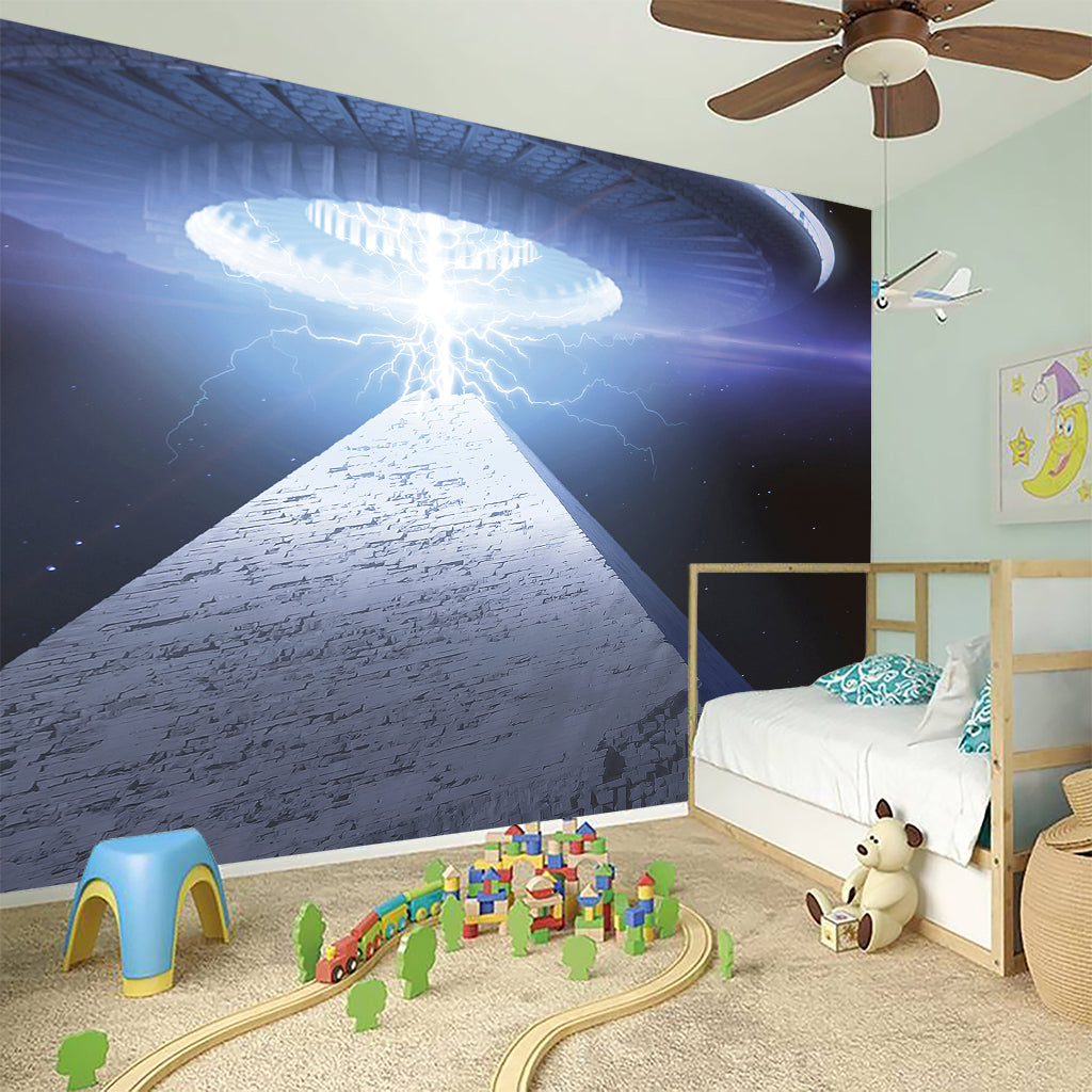 UFO Pyramid Print Wall Sticker