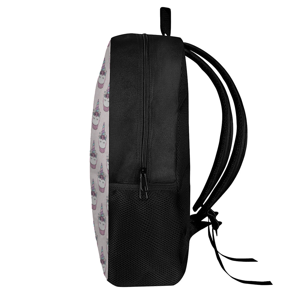 Unicorn Cupcake Pattern Print 17 Inch Backpack