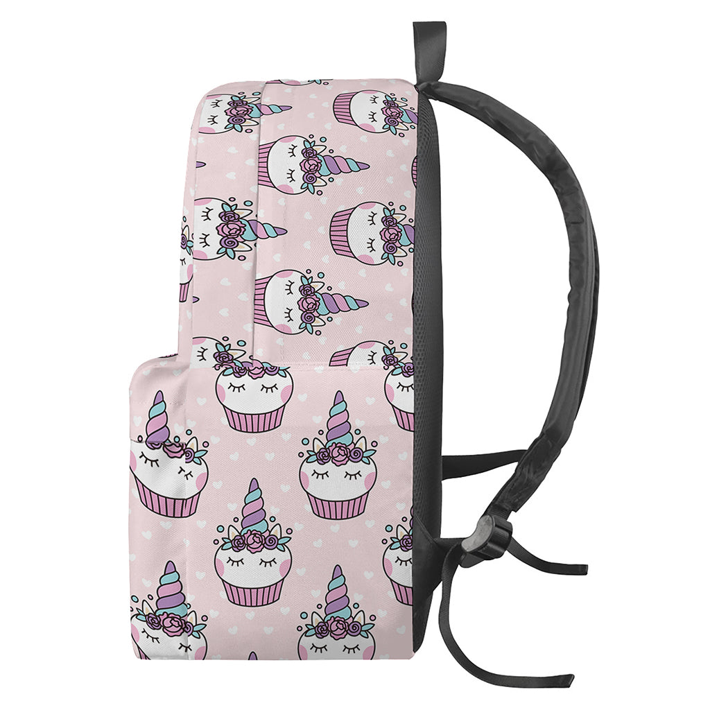 Unicorn Cupcake Pattern Print Backpack