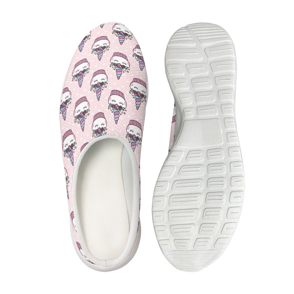 Unicorn Cupcake Pattern Print Mesh Casual Shoes