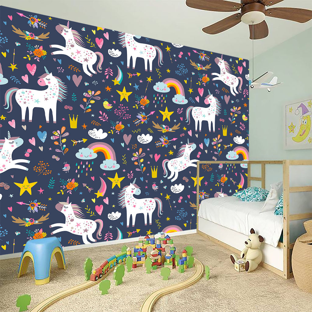 Unicorn Dream Cartoon Pattern Print Wall Sticker