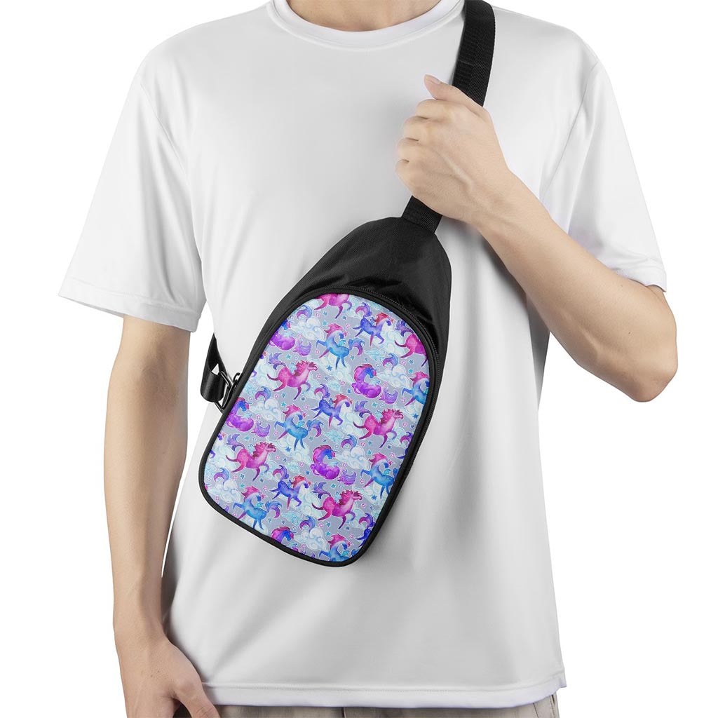 Unicorn Paradise Pattern Print Chest Bag