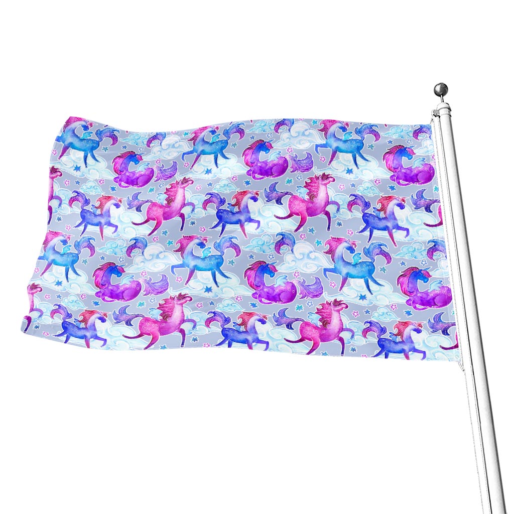 Unicorn Paradise Pattern Print Flag