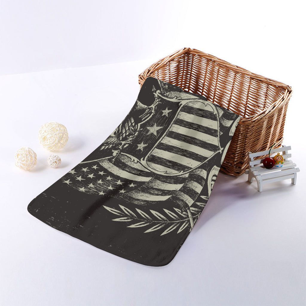 United We Stand American Flag Print Towel