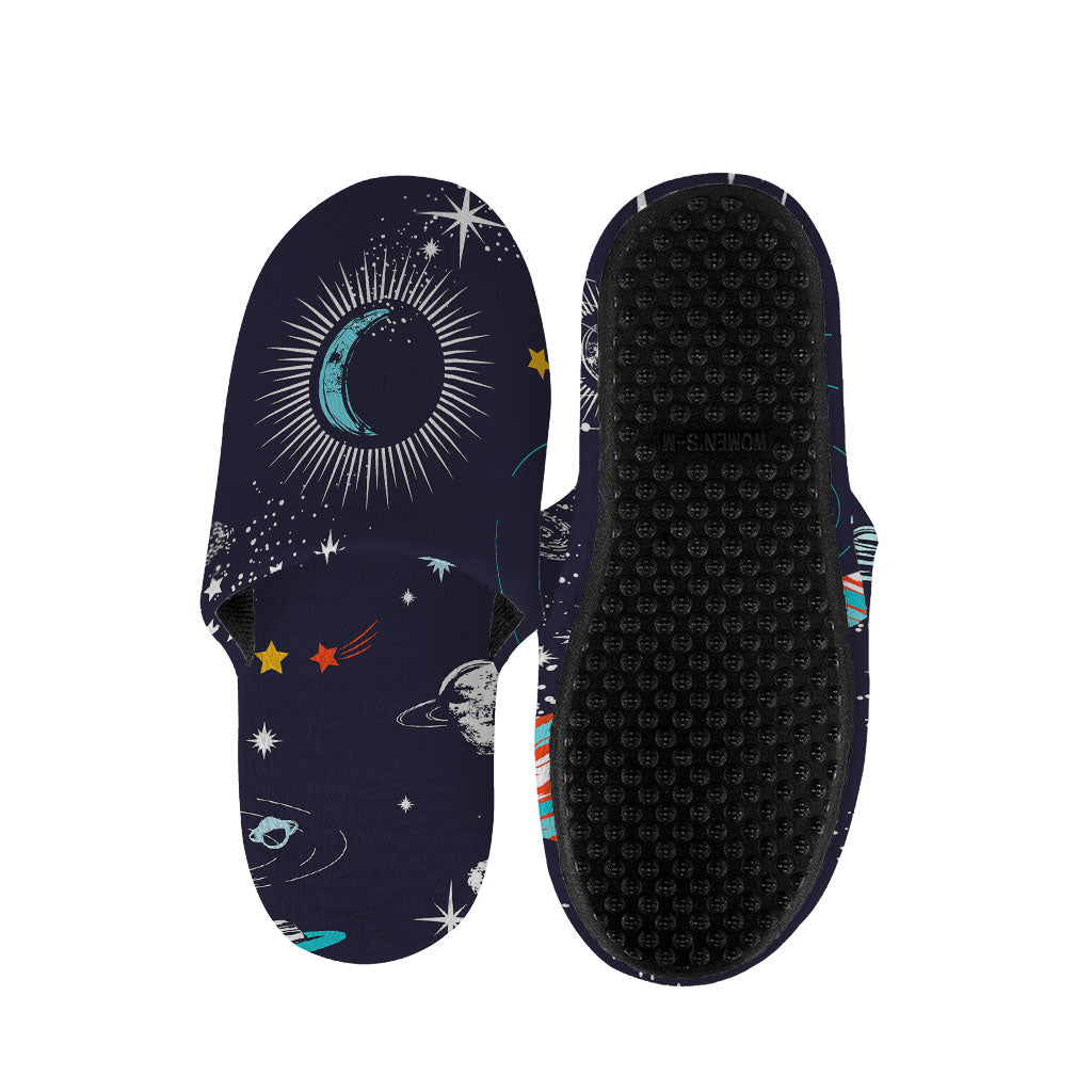 Universe Galaxy Outer Space Print Slippers