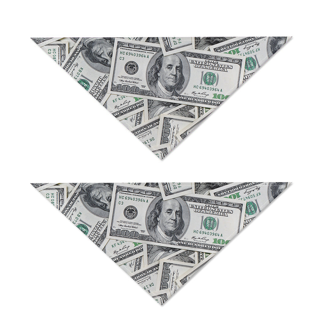 US Dollar Pattern Print Dog Bandana