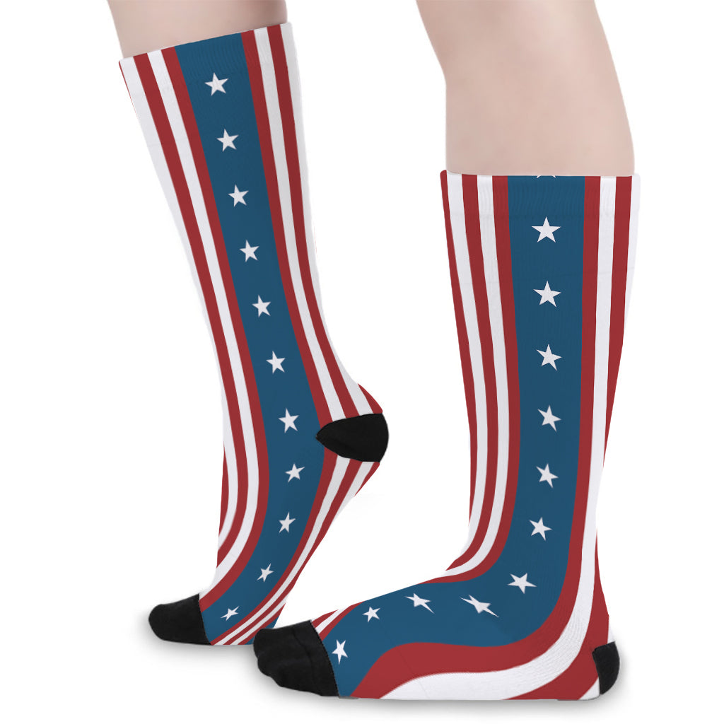 USA Independence Day Pattern Print Long Socks