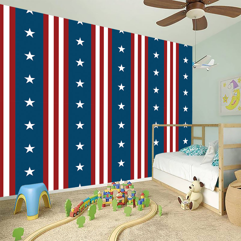 USA Independence Day Pattern Print Wall Sticker