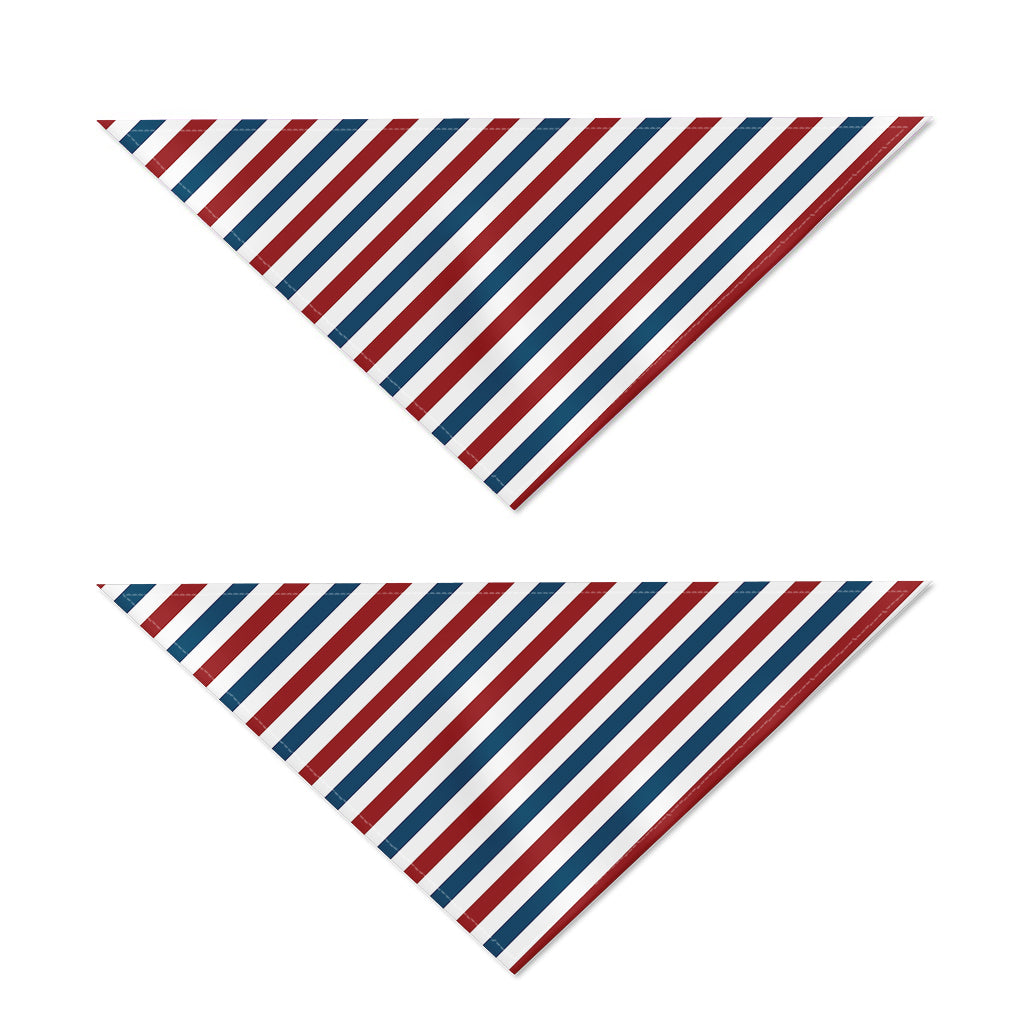 USA Patriotic Striped Pattern Print Dog Bandana
