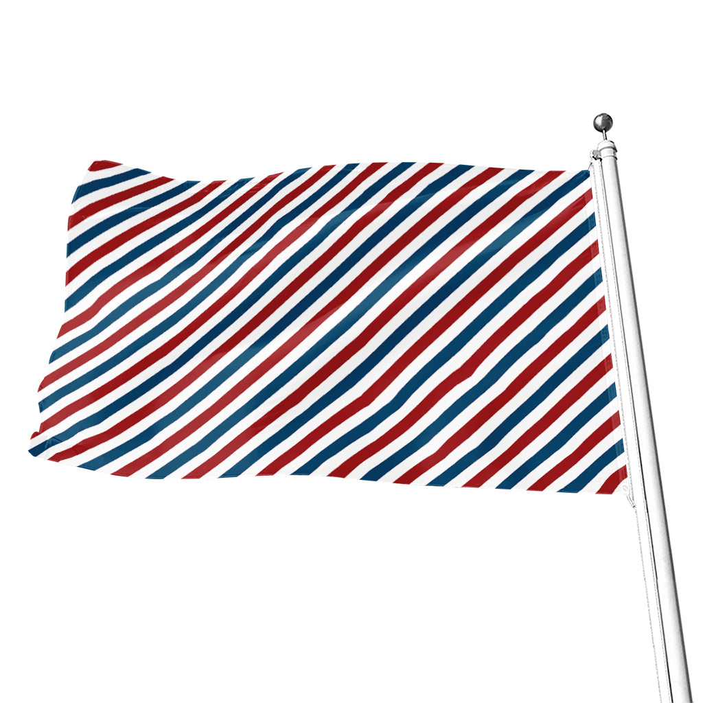 USA Patriotic Striped Pattern Print Flag