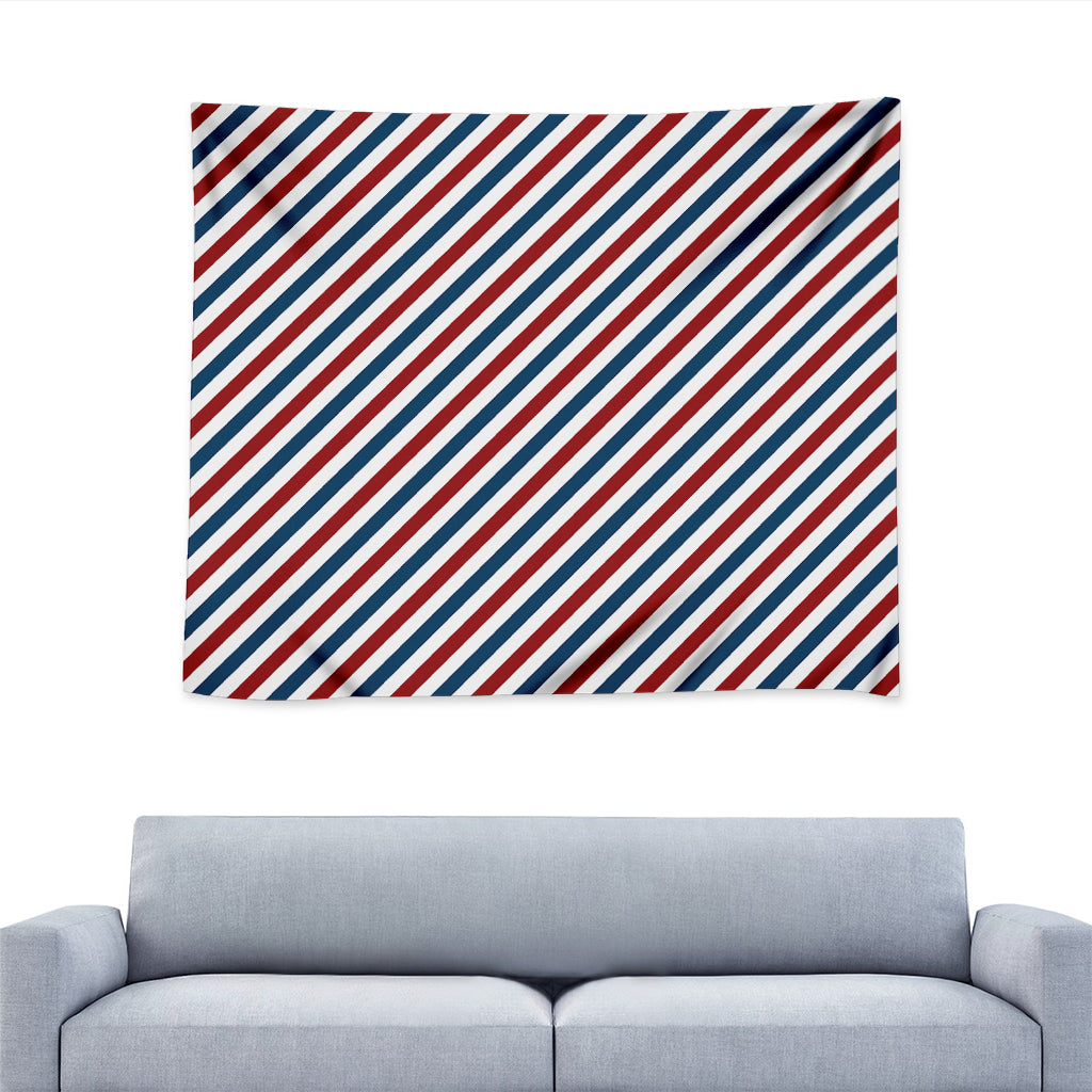 USA Patriotic Striped Pattern Print Tapestry