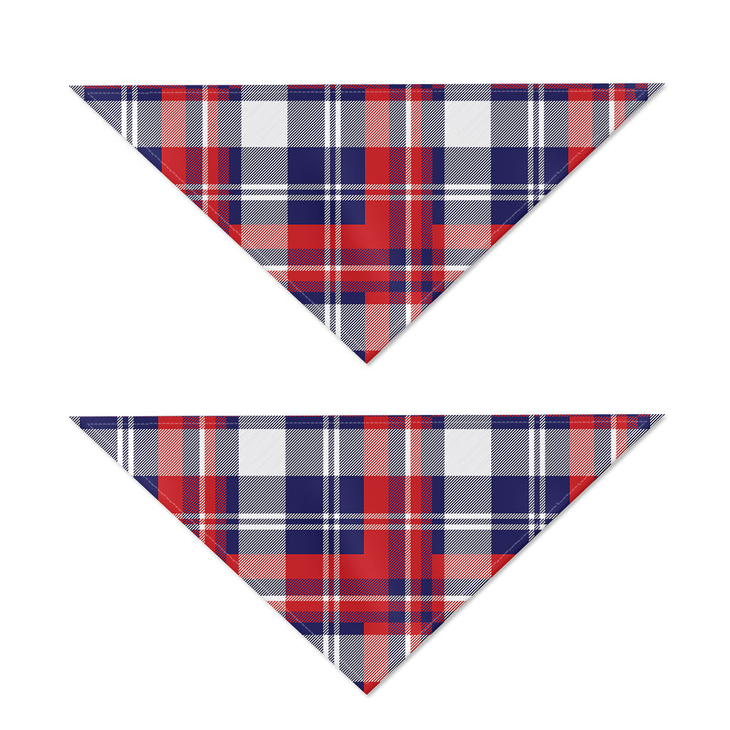 USA Plaid Pattern Print Dog Bandana