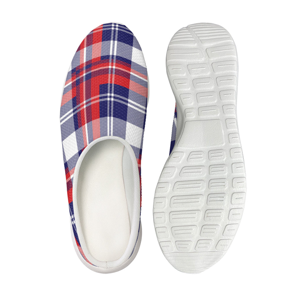 USA Plaid Pattern Print Mesh Casual Shoes