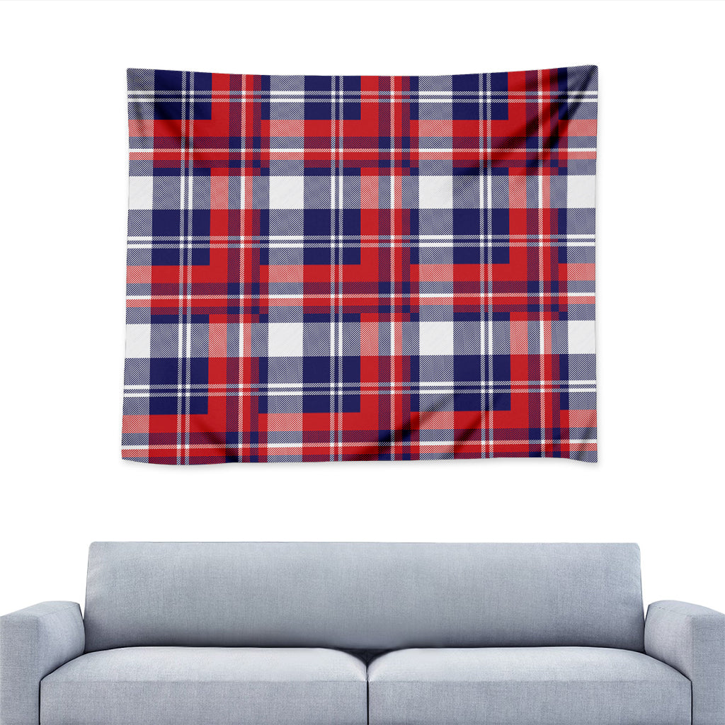 USA Plaid Pattern Print Tapestry