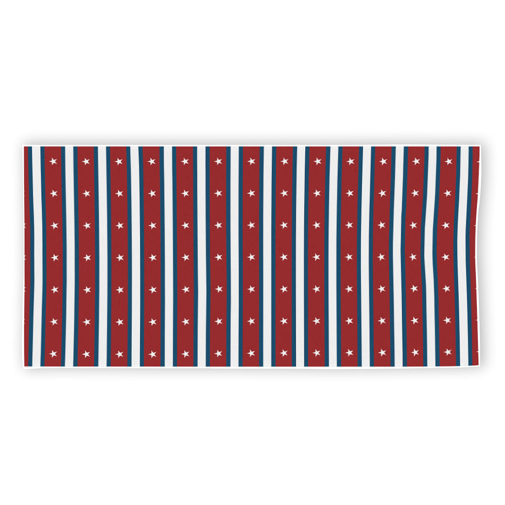 USA Striped Pattern Print Beach Towel
