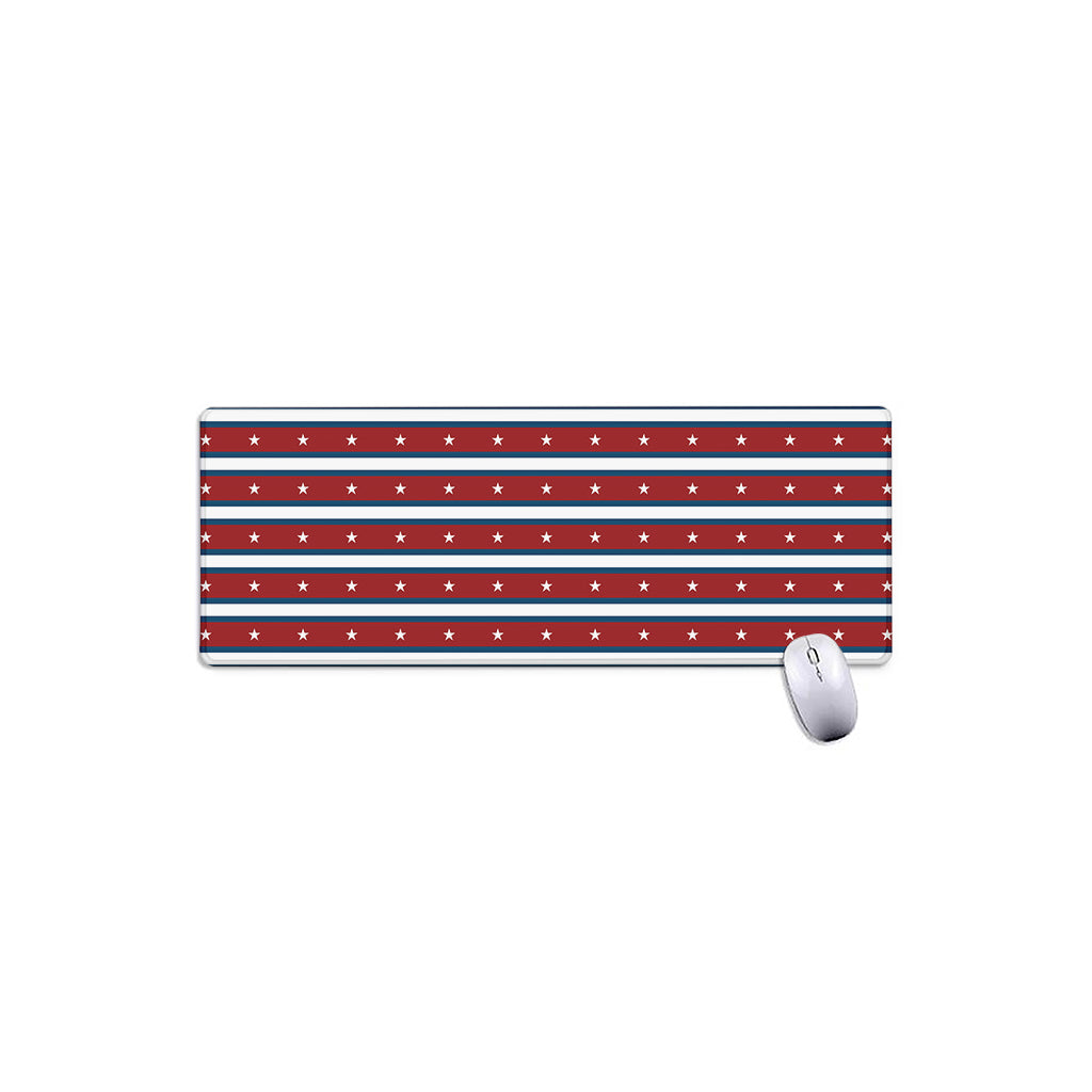 USA Striped Pattern Print Extended Mouse Pad