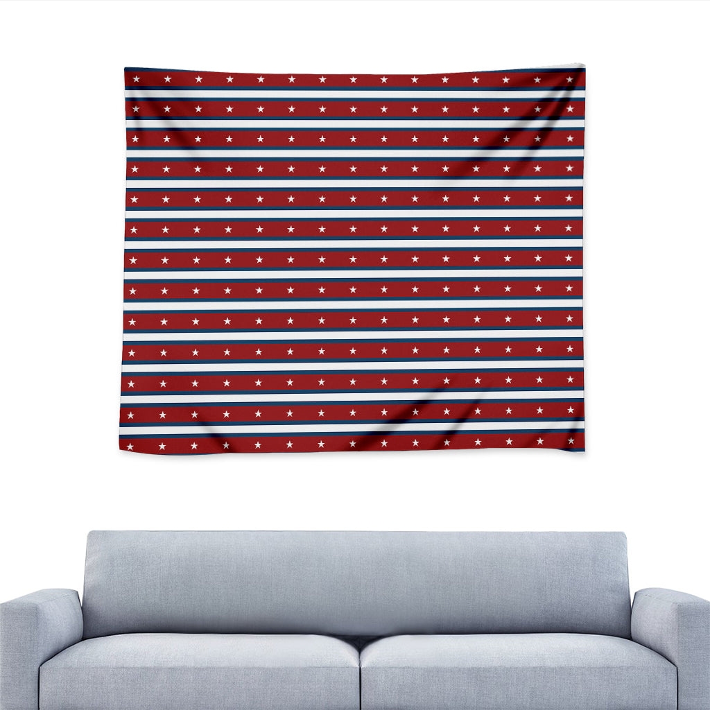 USA Striped Pattern Print Tapestry