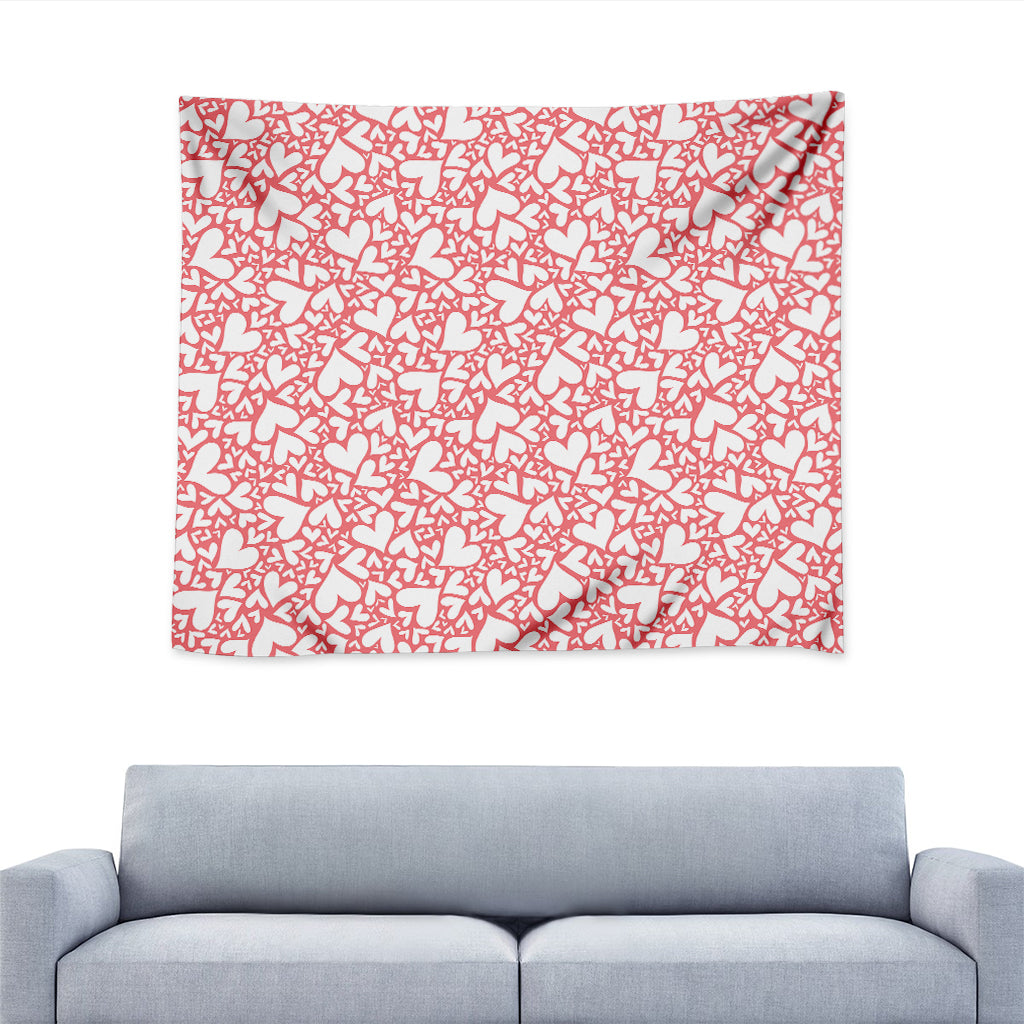 Valentine's Day Heart Pattern Print Tapestry