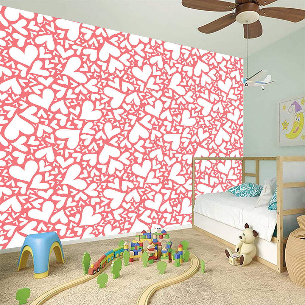 Valentine's Day Heart Pattern Print Wall Sticker