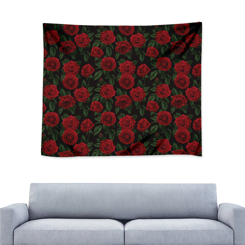 Valentine's Day Rose Pattern Print Tapestry