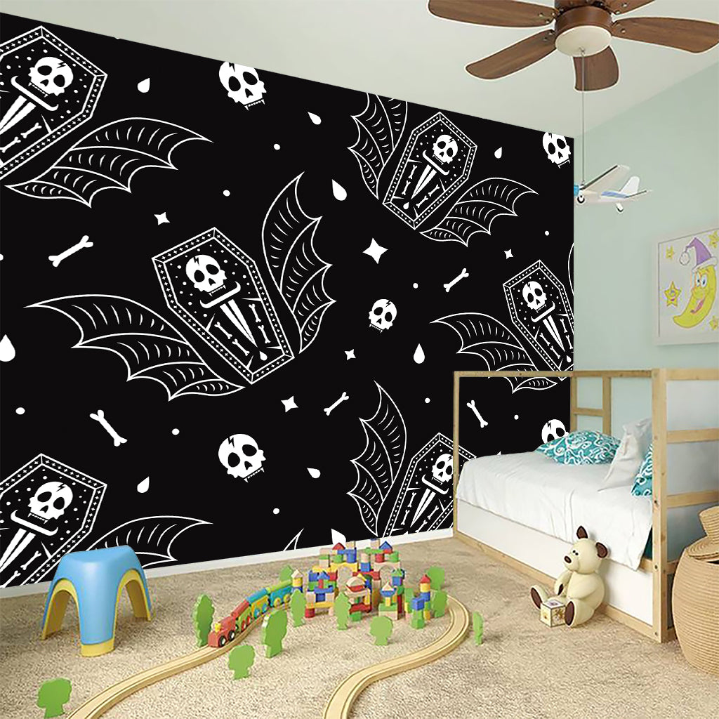 Vampire Coffin Pattern Print Wall Sticker