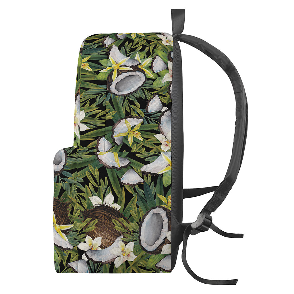 Vanilla Flower And Coconut Pattern Print Backpack