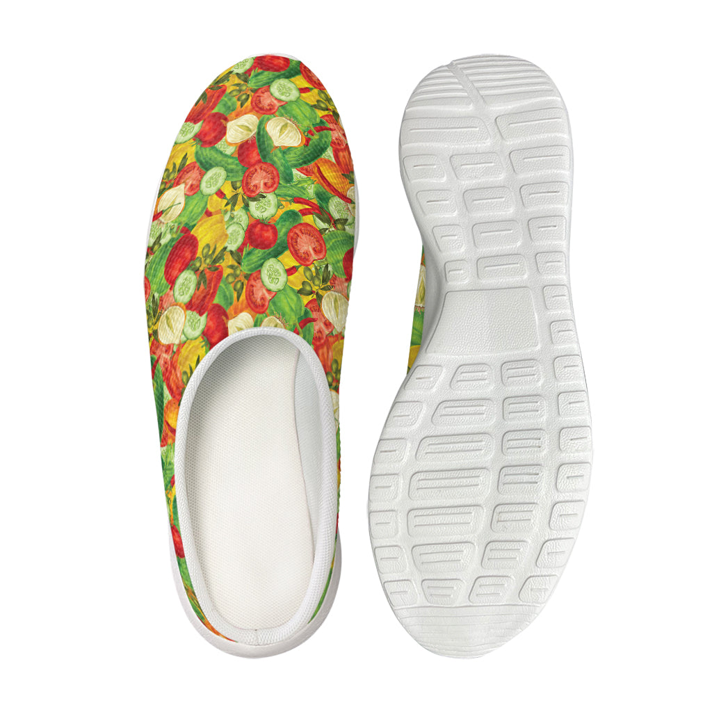Vegan Pattern Print Mesh Casual Shoes