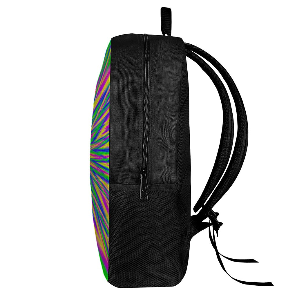Vibrant Psychedelic Optical Illusion 17 Inch Backpack