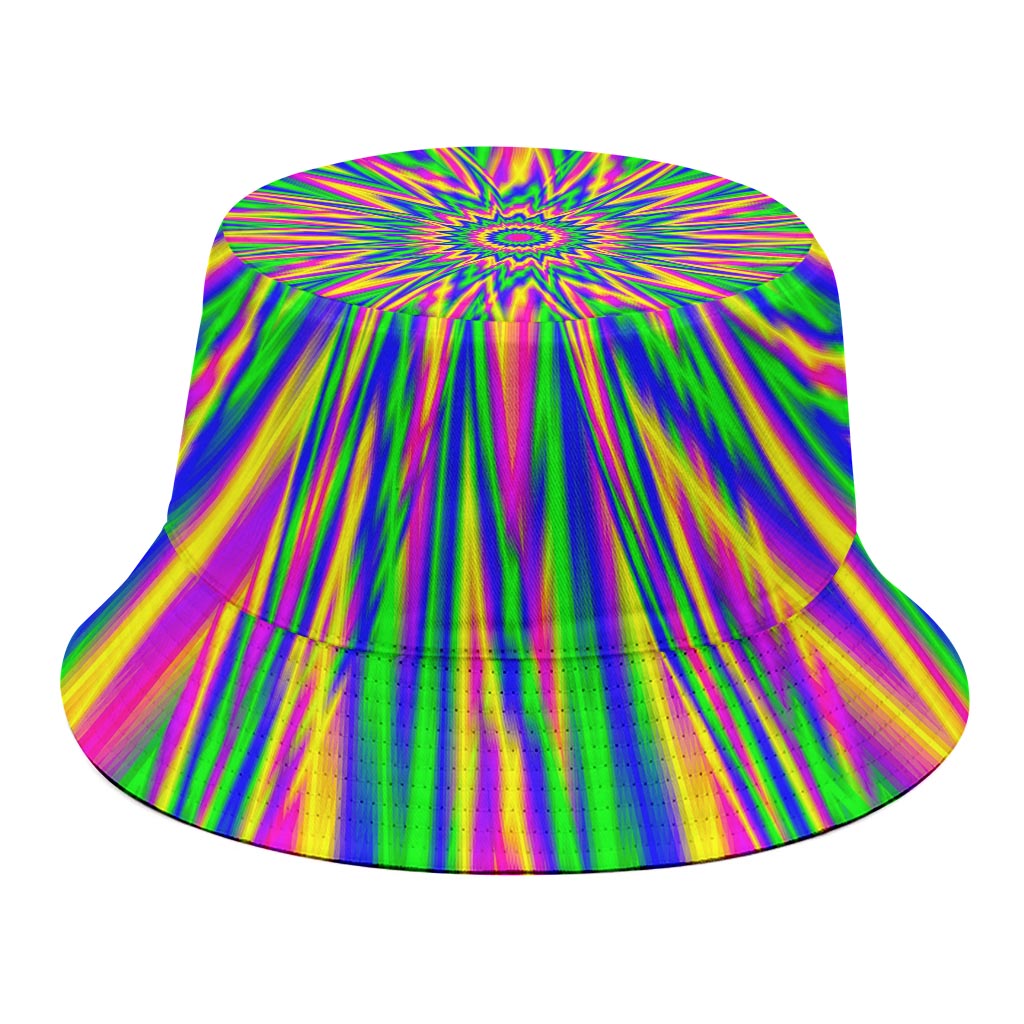 Vibrant Psychedelic Optical Illusion Bucket Hat
