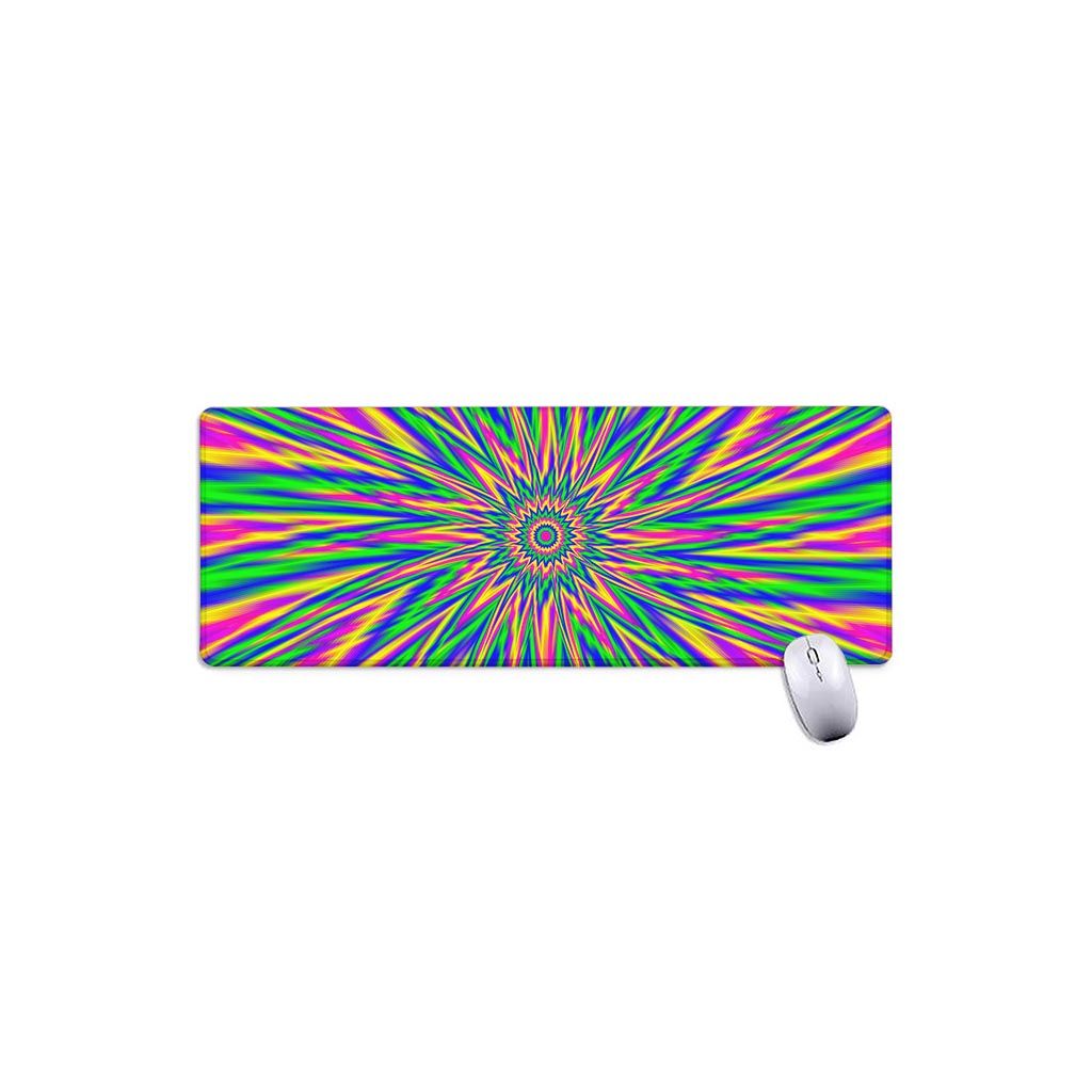 Vibrant Psychedelic Optical Illusion Extended Mouse Pad