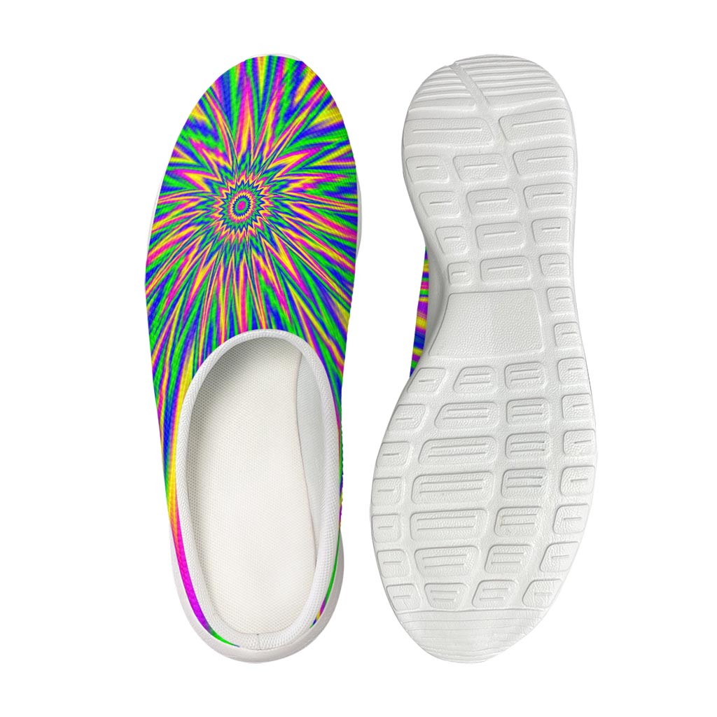 Vibrant Psychedelic Optical Illusion Mesh Casual Shoes