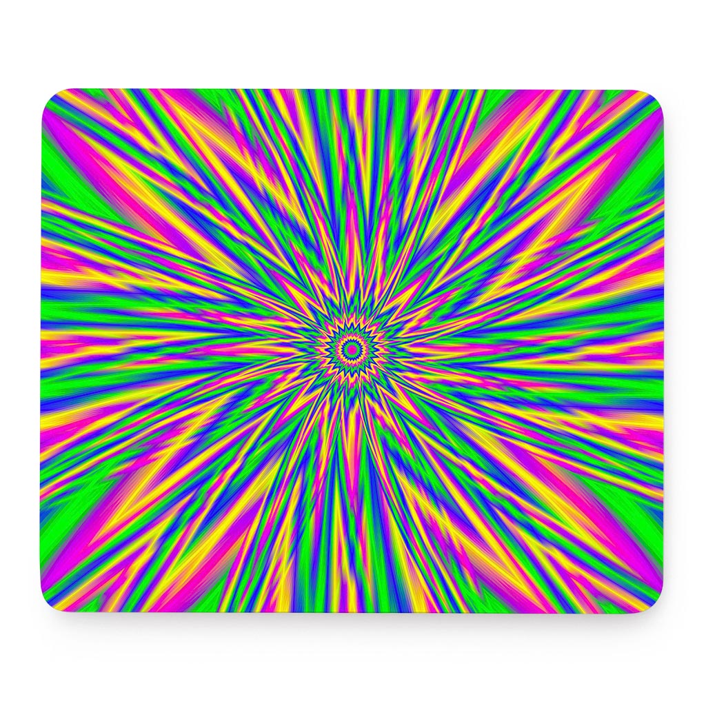 Vibrant Psychedelic Optical Illusion Mouse Pad