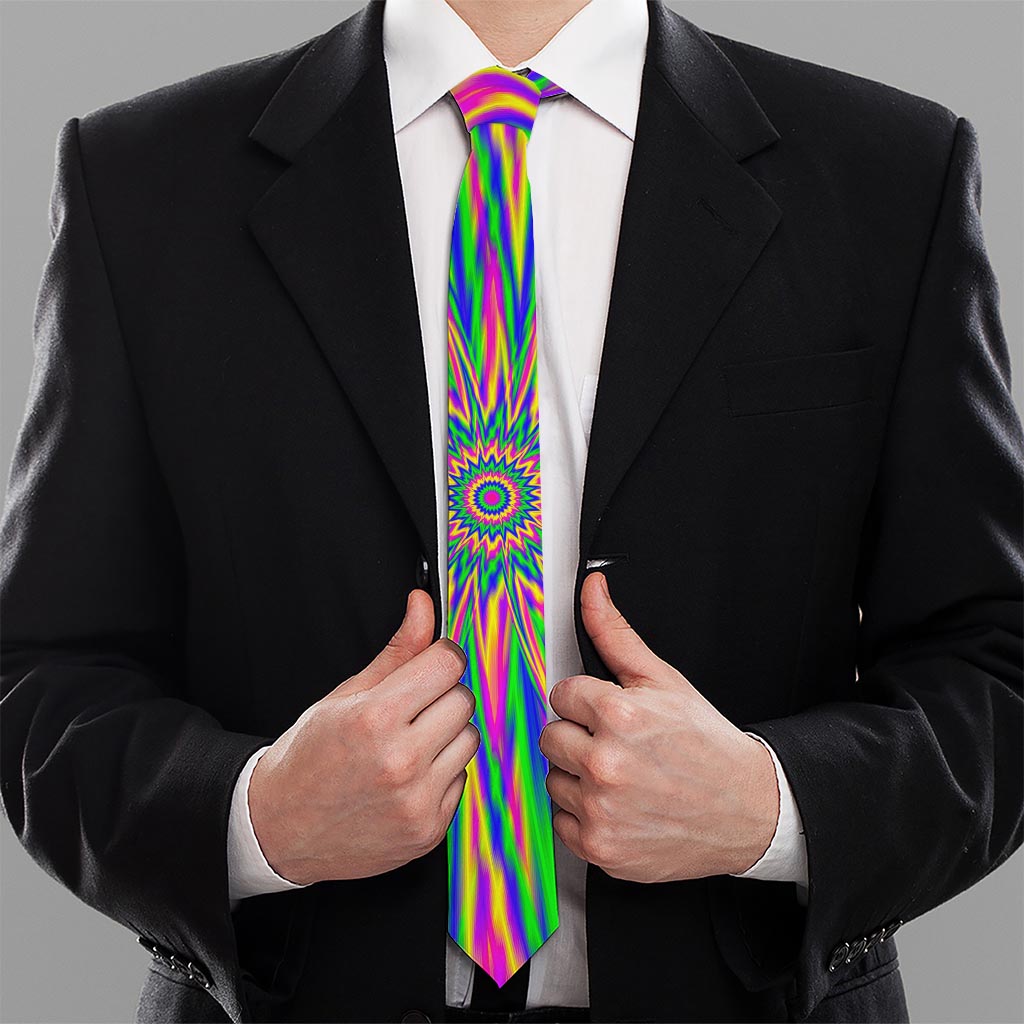 Vibrant Psychedelic Optical Illusion Necktie