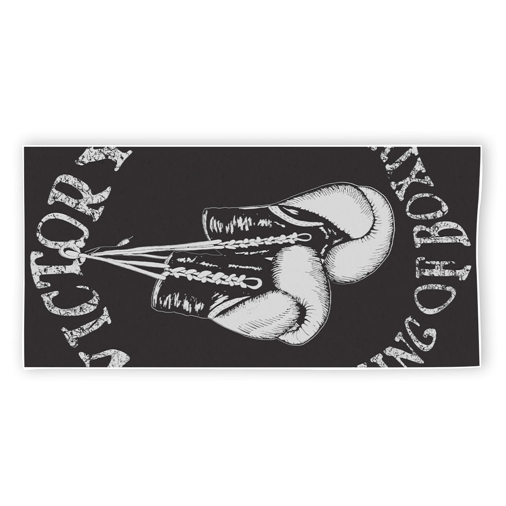 Victory King Of Boxing Print Beach Towel