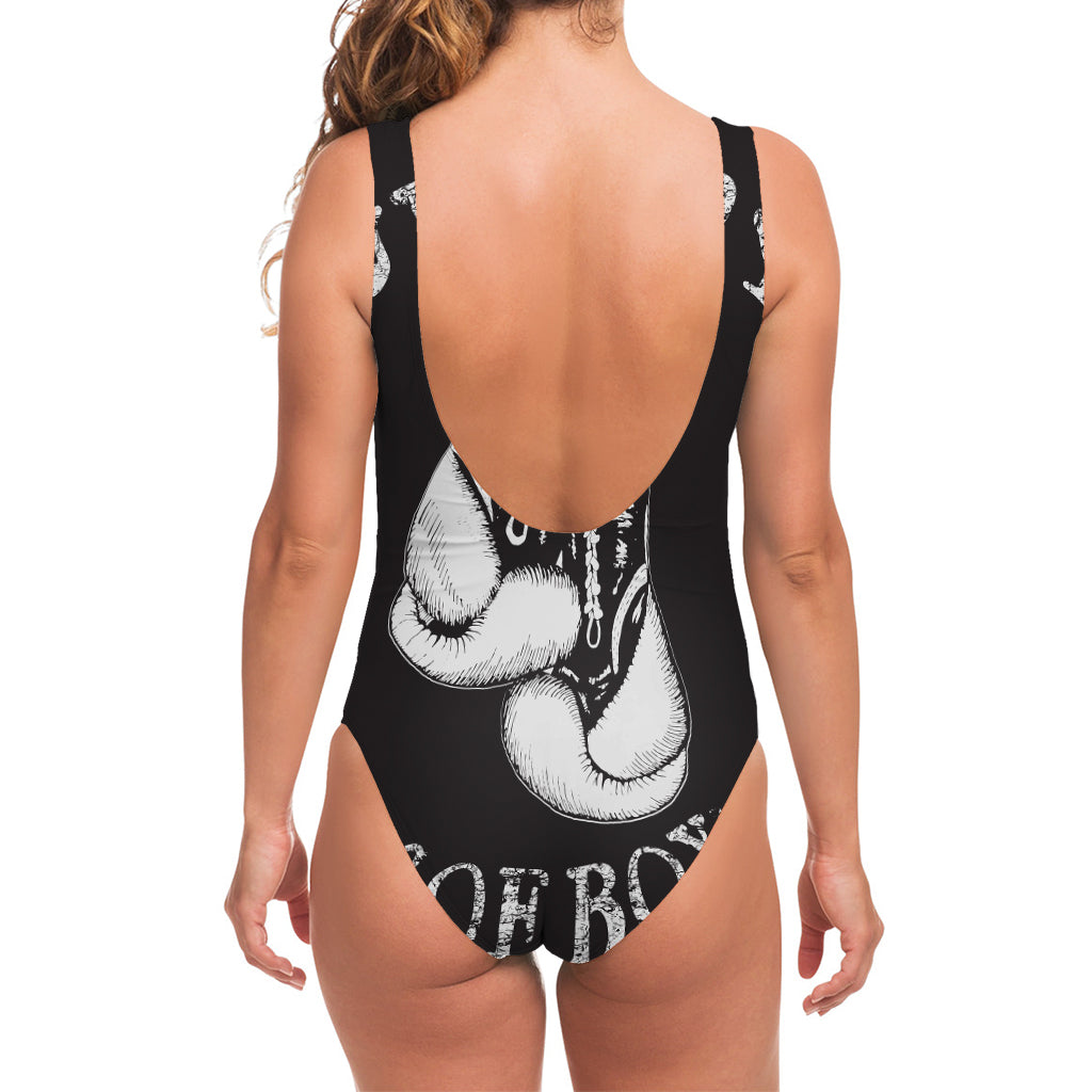 Victory King Of Boxing Print One Piece Swimsuit